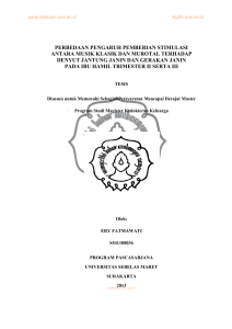 perbedaan pengaruh pemberian stimulasi antara musik klasik dan