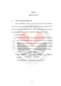 21 BAB III PERENCANAAN 3.1 Analisa Kebutuhan Bahan Ajar