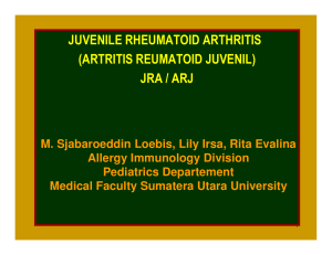 juvenile rheumatoid arthritis (artritis reumatoid juvenil)