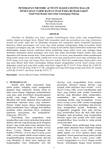 penerapan metode activity based costing dalam penetapan tarif