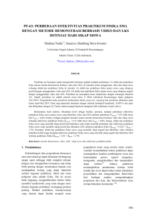 perbedaan efektivitas praktikum fisika sma dengan metode