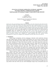 FINANCIAL LEVERAGE, OPERATING LEVERAGE, LIQUIDITY DAN