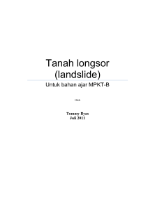 Tanah longsor (landslide)