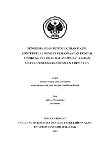 pengembangan petunjuk praktikum kontekstual dengan