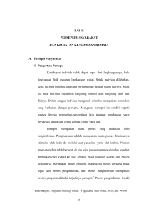 BAB II PERSEPSI MASYARAKAT DAN KEGIATAN KEAGAMAAN