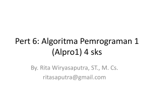 Algoritma Pemrograman1