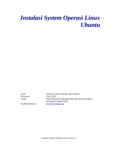 Instalasi System Operasi Linux Ubuntu