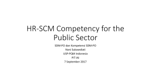 HR-SCM Competency for the Public Sector