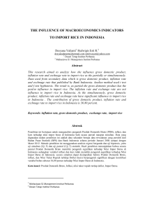 The Influence Of Macroeconomics Indicators To Import