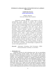 PENERAPAN APLIKASI SAIBA UNTUK PENYUSUNAN LAPORAN