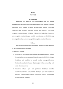 BAB V PENUTUP A. Kesimpulan Berdasarkan hasil penelitian yang