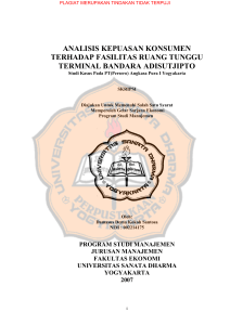 analisis kepuasan konsumen terhadap fasilitas ruang tunggu