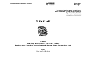MAKALAH D SERVE Disability Sensitivity for Service