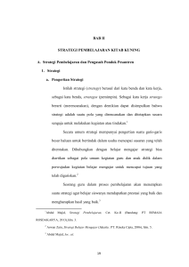 BAB II STRATEGI PEMBELAJARAN KITAB KUNING A. Strategi