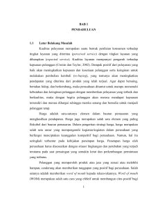 1 BAB 1 PENDAHULUAN 1.1 Latar Belakang Masalah Kualitas