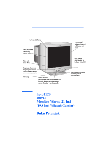 hp p1120 D8915 Monitor Warna 21 Inci Buku Petunjuk