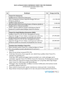 No Deskripsi Vol Harga/unit Rp Vmeet