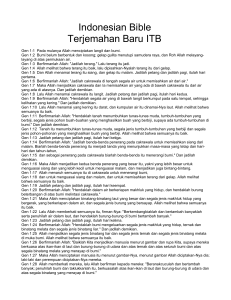 Indonesian Bible Terjemahan Baru ITB - RCBI