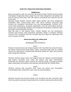 Kode Etik Jurnalistik Wartawan Indonesia
