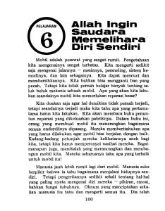 Allah Ingin Saudara Memelihara` Diri Sendiri