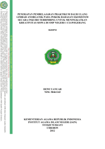 penerapan pembelajaran praktikum daur ulang limbah anorganik