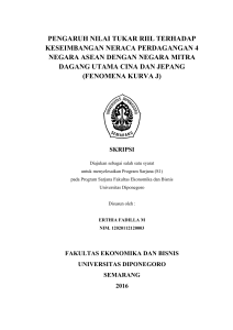 pengaruh nilai tukar riil terhadap keseimbangan