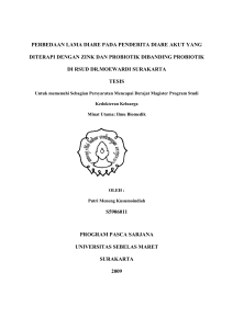 perbedaan lama diare pada penderita diare akut yang diterapi