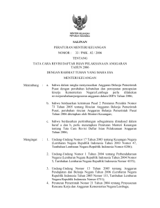 salinan peraturan menteri keuangan nomor : 33 / pmk . 02 / 2006