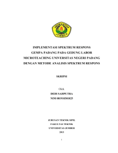 implementasi spektrum respons gempa padang