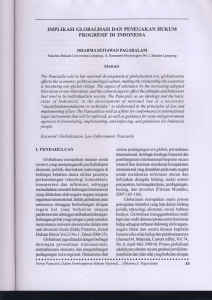 implikasi globalisasi dan penegakan hukum progresif di indonesia