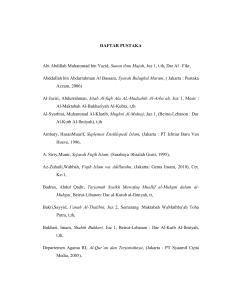 DAFTAR PUSTAKA Abi Abdillah Muhammad bin Yazid, Sunan ibnu