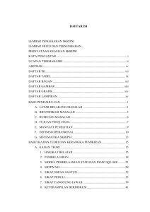 daftar isi lembar pengesahan skripsi lembar moto dan