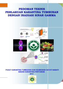 pedoman teknis perlakuan karantina tumbuhan dengan iradiasi