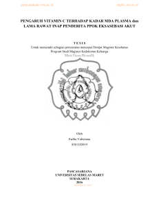 PENGARUH VITAMIN C TERHADAP KADAR MDA PLASMA dan