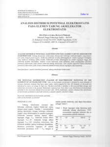 analisis distribusi potensial elektrostatis pad a - Digilib