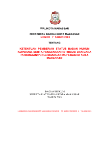 Status Badan Hukum Koperasi - JDIH Kota Makassar
