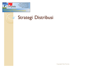 Strategi Distribusi Distribusi