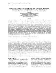 pengaruh parameter modulus reaksi subgrade terhadap penurunan