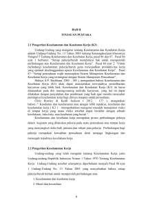 BAB II TINJAUAN PUSTAKA 2.1 Pengertian Keselamatan dan