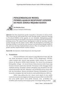 pengembangan model pembelajaran responsif gender di paud