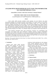 analisis pengaruh power quality pada transformator dan motor