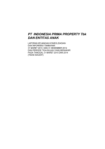 Laporan Keuangan Maret 2015 - PT Indonesia Prima Property Tbk
