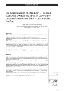 Community- Acquired Pneumonia - Indonesian Journal Chest