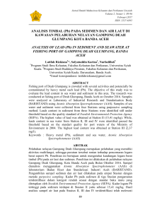 ANALISIS TIMBAL (Pb) - Jurnal Ilmiah Mahasiswa