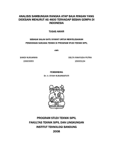 analisis sambungan rangka atap baja ringan yang didesain menurut