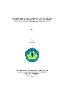 desain didaktis bilangan berpangkat dan bentuk akar melalui