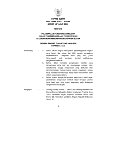 1 bupati blitar peraturan bupati blitar nomor 14 tahun 2011 tentang