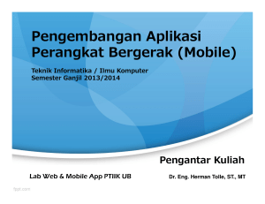 Pengembangan Aplikasi Perangkat Bergerak (Mobile)