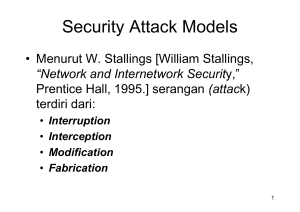 Pert4. Security Attack Models