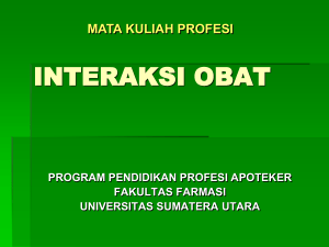 interaksi obat - USU OCW - Universitas Sumatera Utara